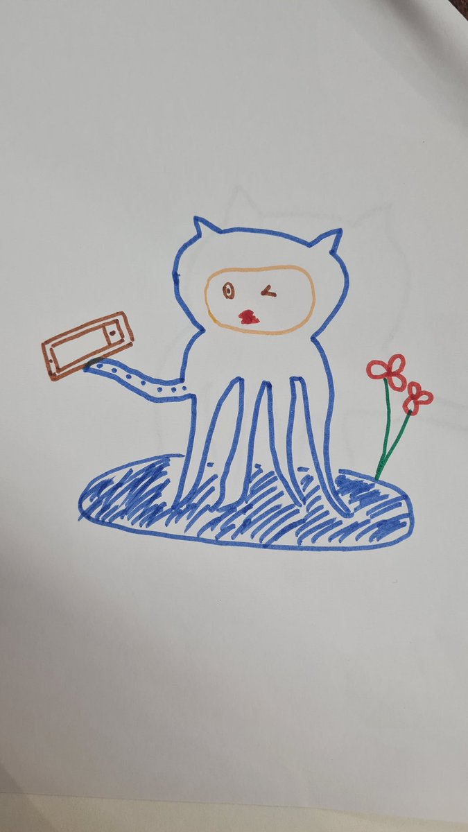 manasvvi's tweet photo. This is what an octocat taking selfie look like!! @gdg_noida 
@WTM_Delhi #WTMxGitHub https://t.co/RJLSVT1KgV