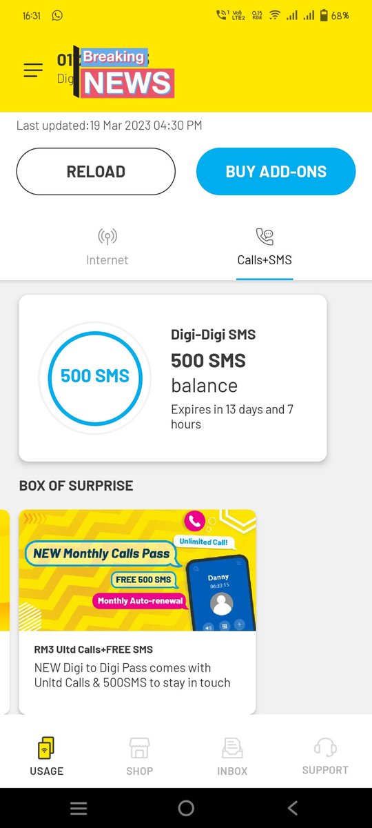nnrai_'s tweet photo. @digitelco how to unsubscribe from monthly auto renewal call + free sms? I have sent enquiries many times but it didn't help at all. I already buy unlimited calls and internet plan so I don't need this new monthly call pass. https://t.co/ll8YksrJxo