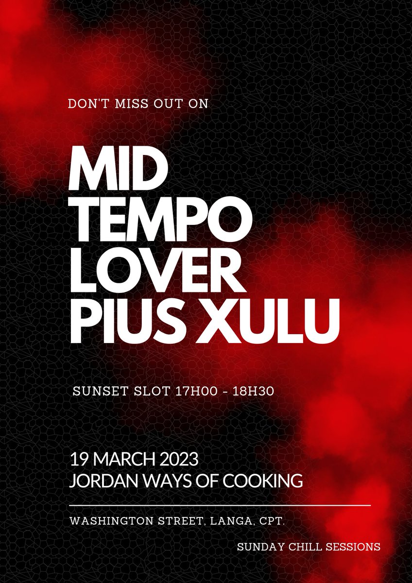 PiusXulu's tweet photo. First time playing at @JWCooking in Langa township. Come through for a dope #SundayChillSession.
#DeepAndSoulfulHouse #HouseMusic #BBMT #DLS
@DeejaysLounge01 https://t.co/kBl8u33Nn1