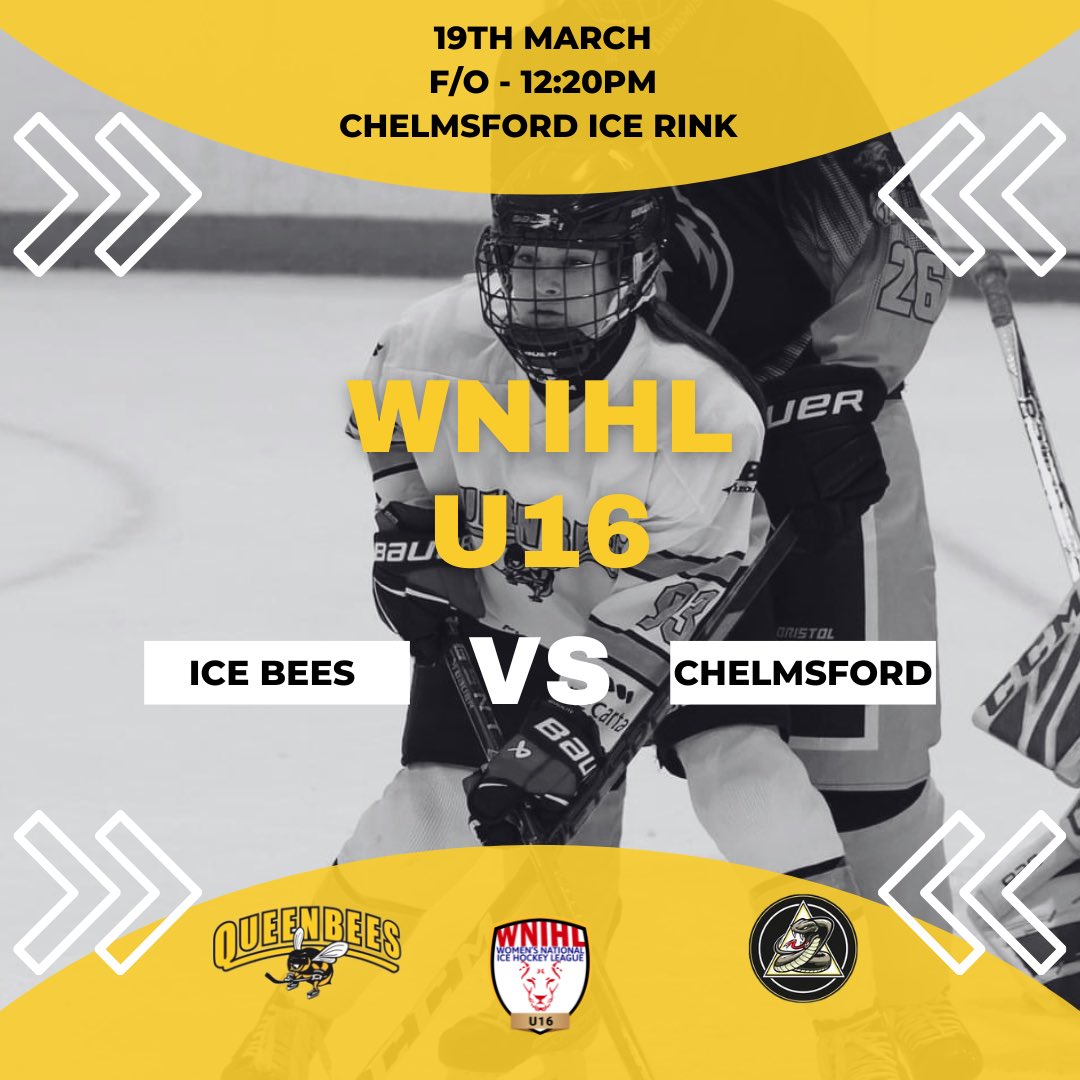 U16 Ice Bees are in Chelmsford for a lunch time face off! ⚡️

#IceBees | #GirlsHockey