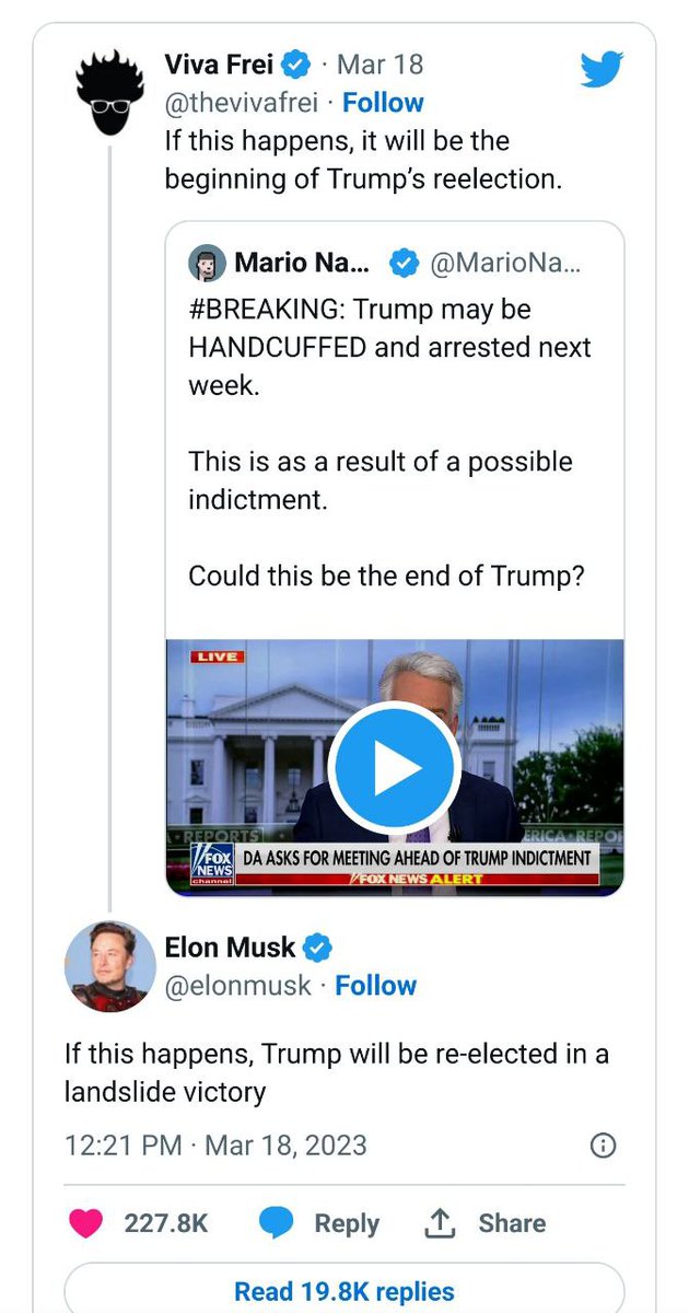 Global Shovel on Twitter "Elon Musk "If Trump is arrested, he will