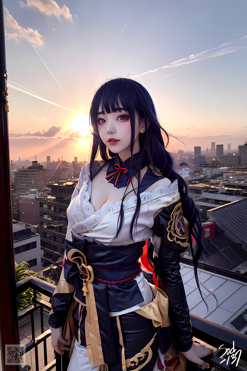 sod_137's tweet photo. 都心の将軍 (downtown Shogun) #美人 #女の子 #GenshinImpact #雷電将軍 #コスプレ #都心 #日出 #原神 https://t.co/AUEfjgEBdZ https://t.co/l2ypk0Maex