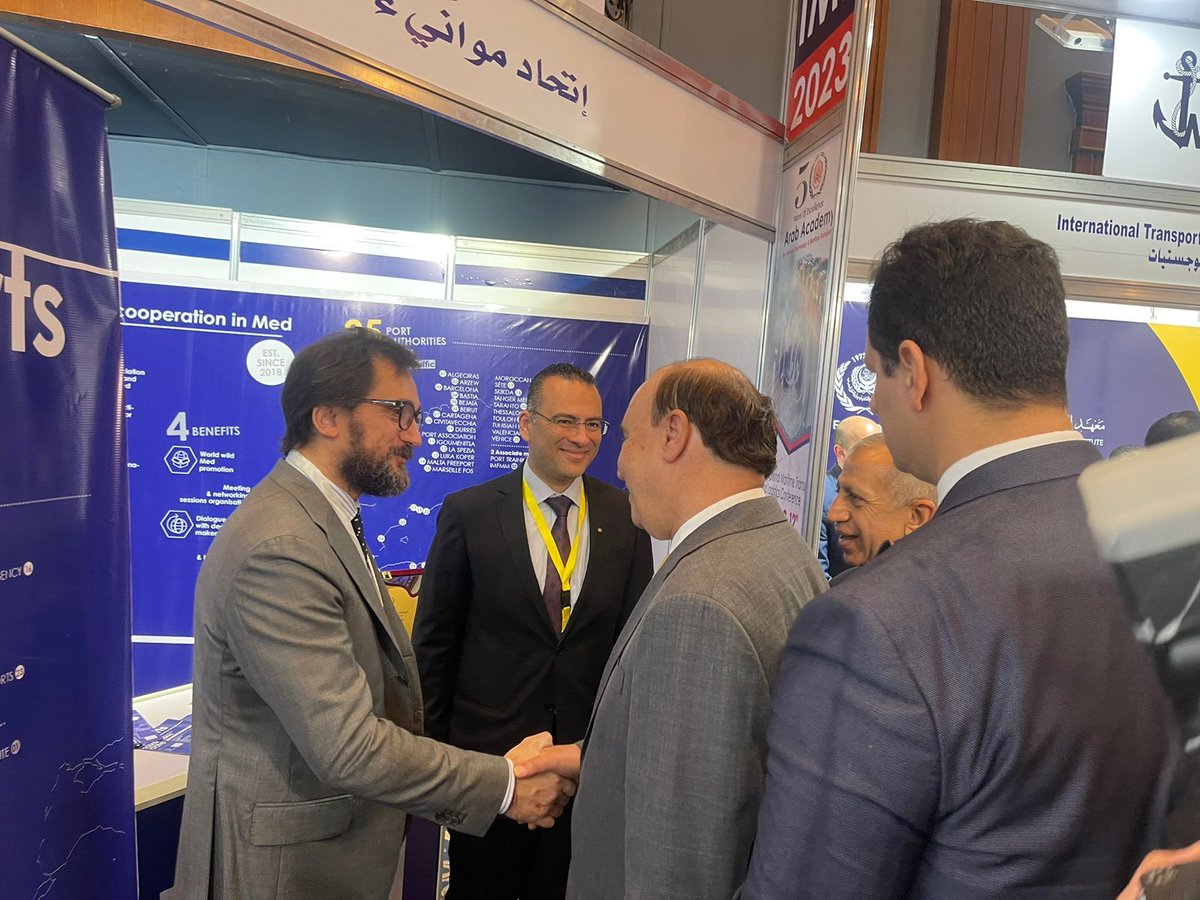 The #marlogexhibition was officially opened by Vice Admiral Mohab Mamish, Egyptian President’s Advisor for Suez Canal &amp; Sea Ports Projects.

MEDPorts is getting more known in the #Arab &amp; #Egyptian region!

<a href="/PinoMusolino/">Pino Musolino</a>