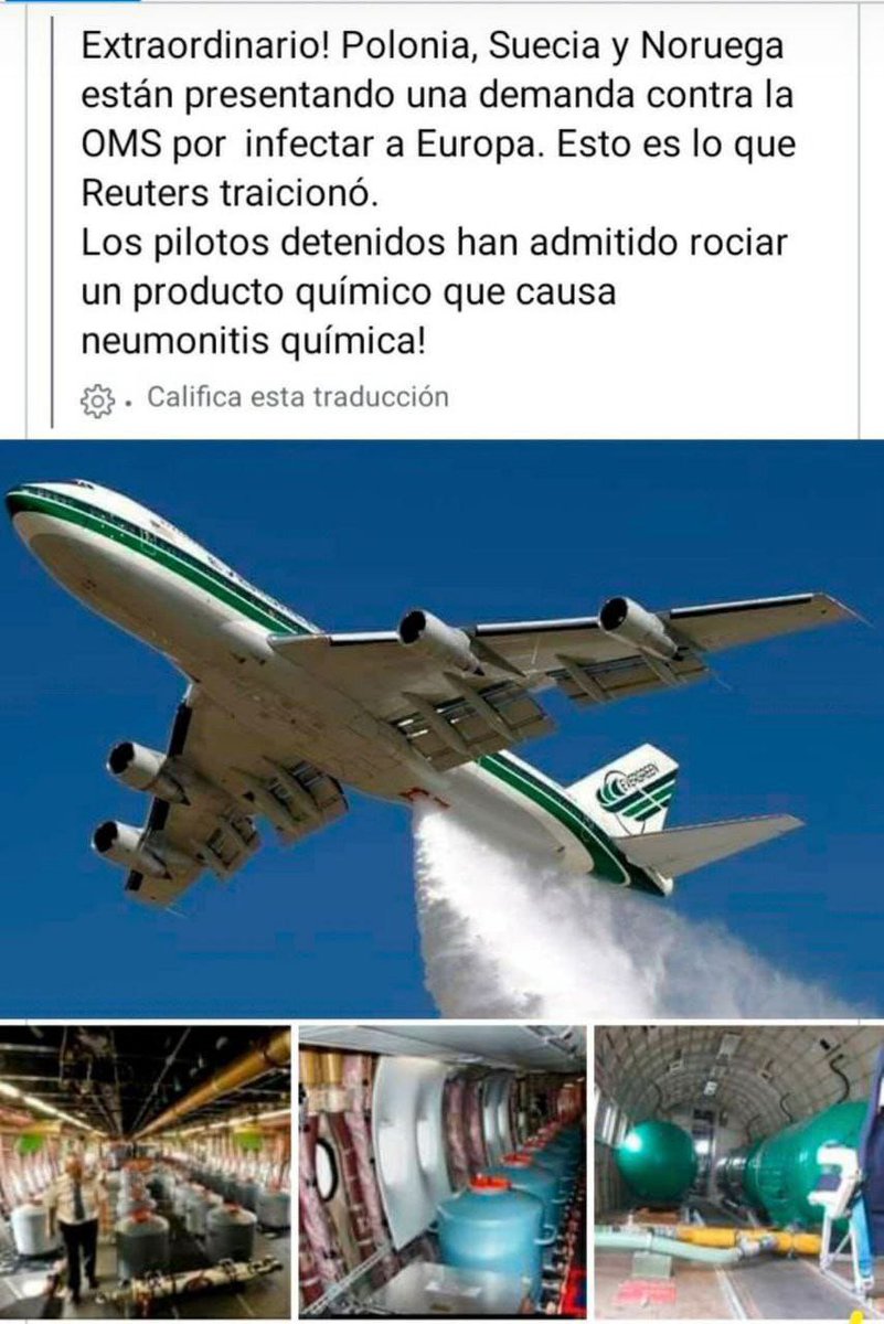 LorenzoCaballer's tweet photo. ⬛️ Los pilotos  detenidos en Suecia, han admitido que los tóxicos que echan al aire , producen neumonitis quimica. https://t.co/HcnKGkQUCm