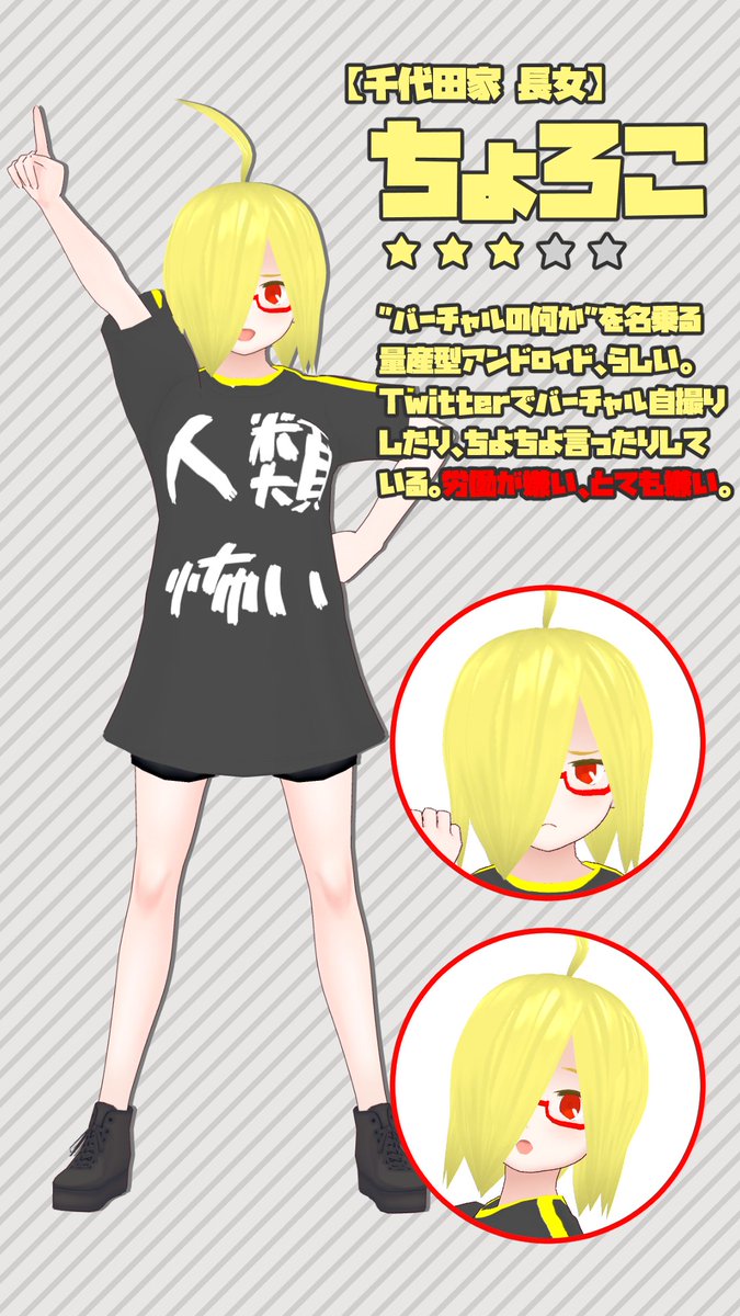 choloco7465's tweet photo. 右も左も分からないままバーチャルの何かをやっています。（Vtuberではない）

一応 #ちょろこアート というタグがある。 https://t.co/ALtYbQ1j7s