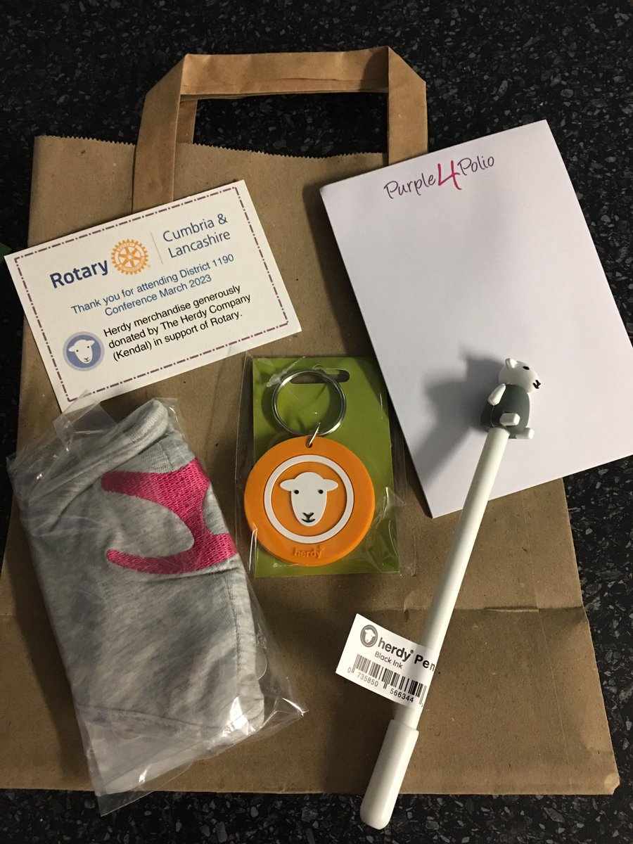 CarnforthRotary's tweet image. A fantastic District 1190 Conference yesterday, all about Youth, what they do and how we can work together. The speakers were excellent, there are many amazing people out there. Many thanks to The Herdy Company Kendal for their donations to the goodie bags.