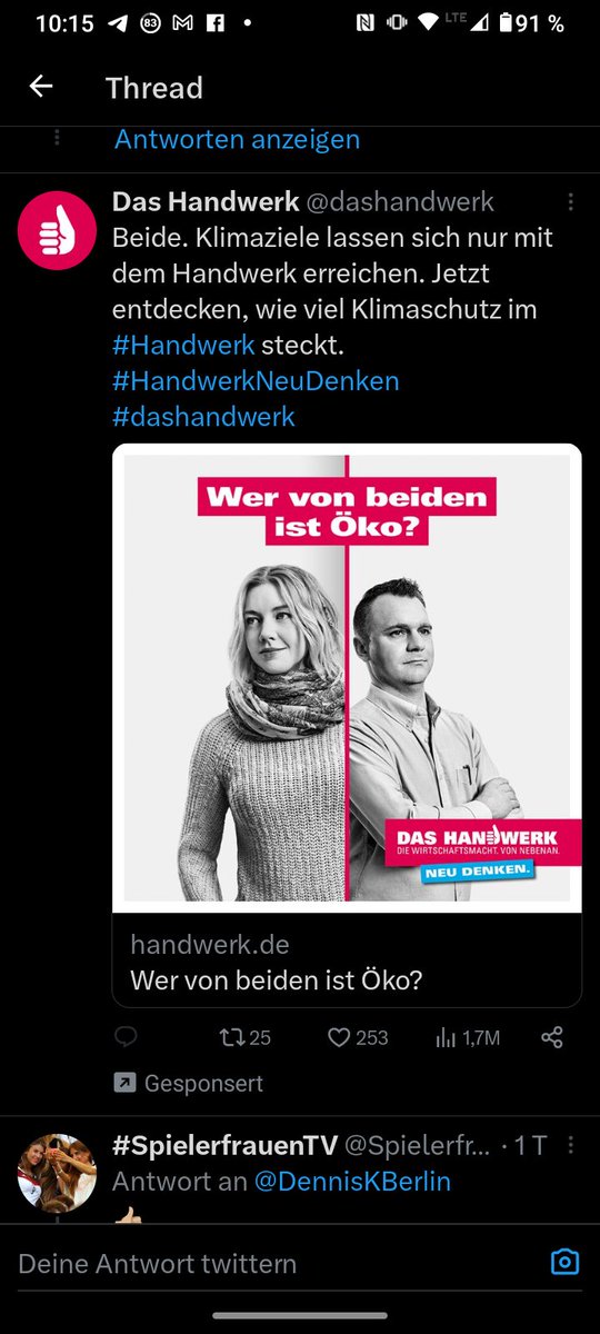 Sie ist die Handwerker in, oder <a href="/dashandwerk/">Das Handwerk</a> ? Sonst würdet ihr ja voll die Klischees bedienen, die ihr ja eigentlich gerade abbauen wollt... Oder?