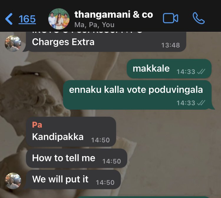 sopithaaaa's tweet photo. my dad just told me he’ll put kalla vote for me in my college elections lol 
so cute https://t.co/EmQ1Lt8mjt