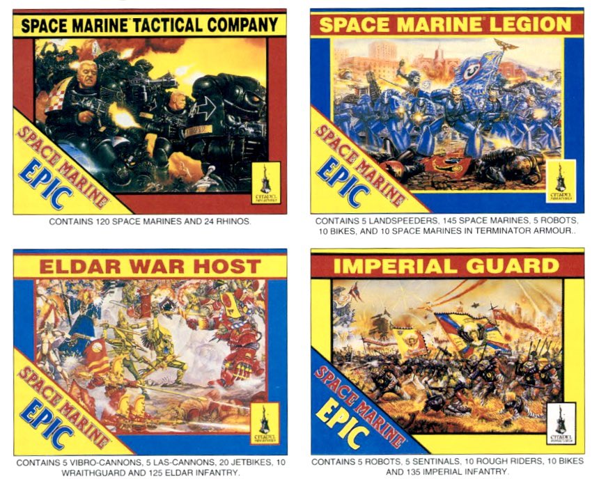 SciFi_Wargamers's tweet photo. You may pick only one! Which are you buying with your 90s pocket money? (Guard for me!)
.
#oldhammer #warhammer40k #warhammer #warmongers #warmaidens #warhammercommunity #horusheresy #paintingwarhammer #paintingminiatures #40k #oldhammer40k #gamesworkshop #eavymetal #warhamme https://t.co/LMnEx7QvCj