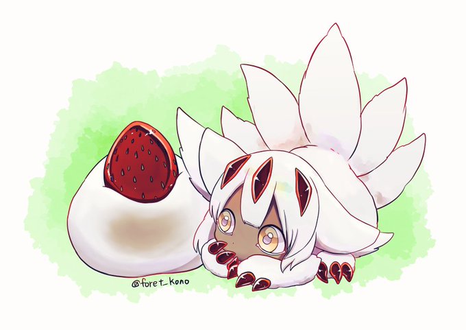 白くて赤くて茶色いファプタはいちご大福みたいでかわいいそすな#メイドインアビス 