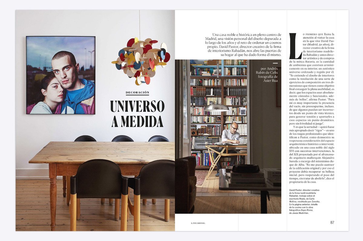 “Universo a medida. Una casa noble e histórica en pleno centro de Madrid”. El pasado domingo en <a href="/elpaissemanal/">EL PAÍS SEMANAL</a>

elpais.com/eps/2023-03-10…