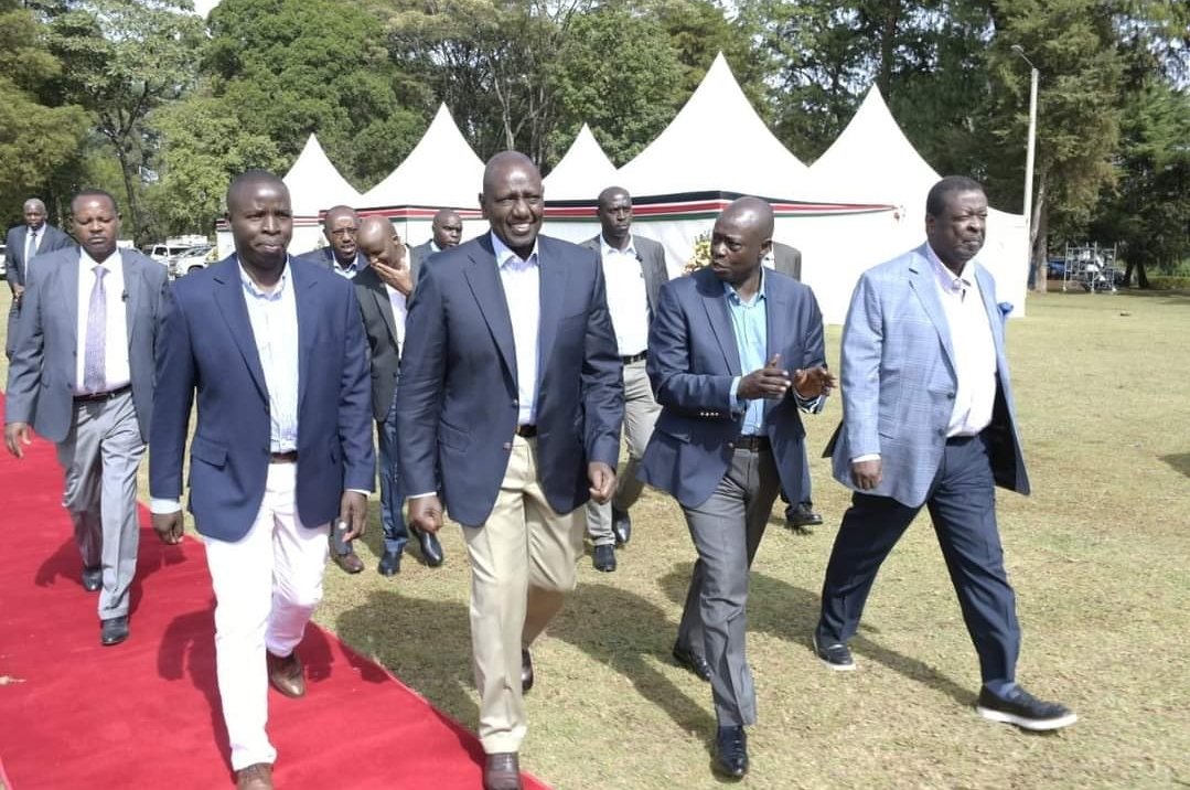 Today the PS for Industry joined HE William Ruto the President of Kenya, Deputy President Rigathi Gachagua and Prime Cabinet Secretary Musalia Mudavadi in an inter denominational prayer service at Kapsabet Stadium,  Nandi County.
