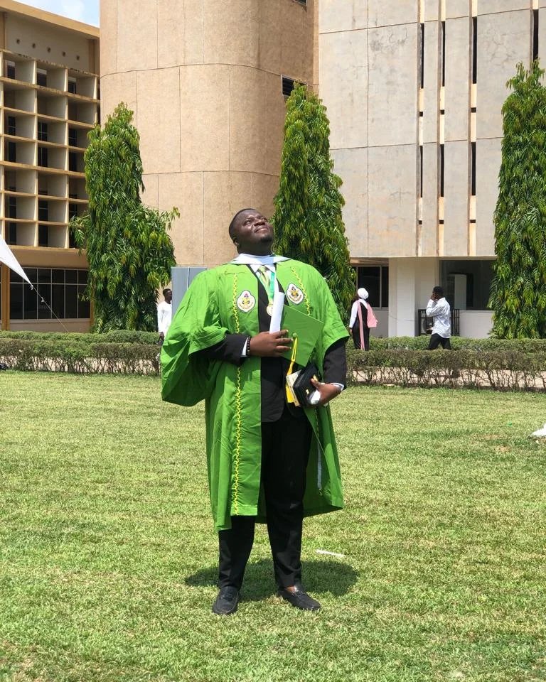 SenyoBotchie's tweet photo. A journey of a thousand miles always begins with a single step. A new mile covered &amp; dedicated to you Dad. 
Keep smiling upon me from Heaven &amp; keep me going.
MPhil Clinical Microbiology bagged &amp; unto the next...

 #56thCongregationCeremony
#KNUST #CollegeOfHealthSciences
#GodDid. https://t.co/Gwb5vPrlyb