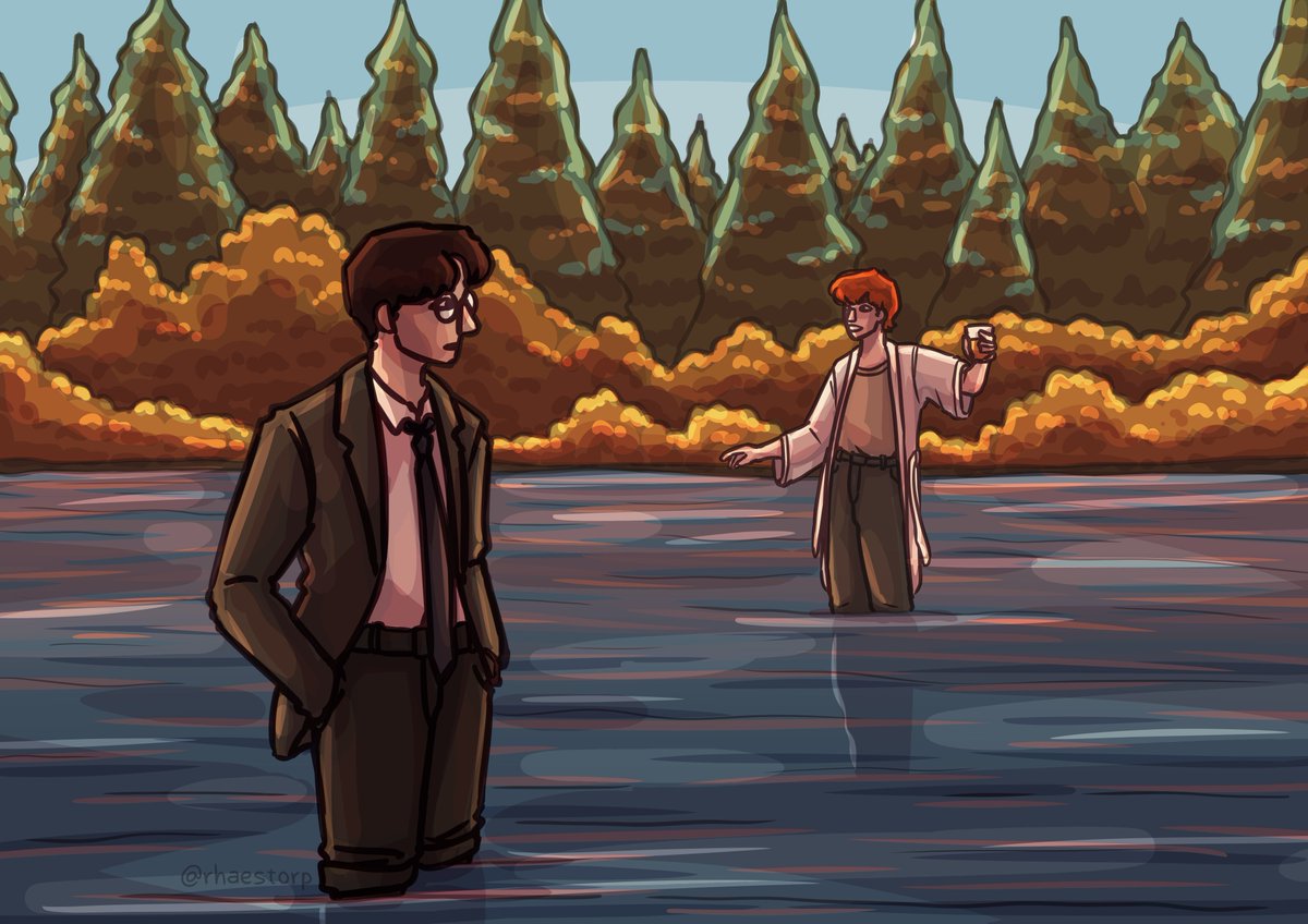 rhaestorp's tweet photo. "Henry, in coat and tie, waded out to where Francis
stood, his trousers rolled to the knee, an old-fashioned banker in a surrealist
painting." - The Secret History, page 106 https://t.co/EO5ZvPltFs
