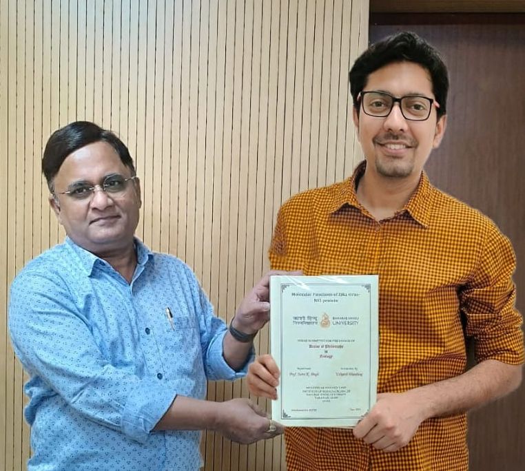 DrSunitKSingh's tweet image. Final Doctoral Thesis submission in 2023 from my research group. Many congratulations to Utkarsh Bharadwaj for his excellent work on "#Bystander #effects in #Zika #virus #pathogenesis". Congratulations to Utkarsh Bharadwaj