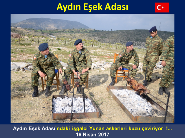 umityalim's tweet photo. YUNAN  ASKERLERİ  İŞGAL ETTİKLERİ  ADAMIZ'DA KUZU  ÇEVİRİYOR, Bizans bayraklarının altında zafer kutlaması yapıyor, AKP  HÜKÜMETLERİ  SEYREDİYOR !... https://t.co/dBMOAeHFIU