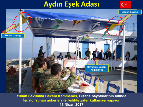 umityalim's tweet photo. YUNAN  ASKERLERİ  İŞGAL ETTİKLERİ  ADAMIZ'DA KUZU  ÇEVİRİYOR, Bizans bayraklarının altında zafer kutlaması yapıyor, AKP  HÜKÜMETLERİ  SEYREDİYOR !... https://t.co/dBMOAeHFIU