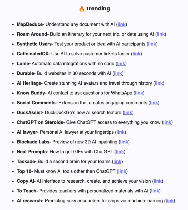 AITools_Updates's tweet image. 🎉🚀 New AI tools just keep on coming! Exciting news from the ChatGPT/Whisper API release with over 💯 new products released this week. Check out the top 20 trending tools and resources from today 👇 #AItools #ChatGPT #WhisperAPI