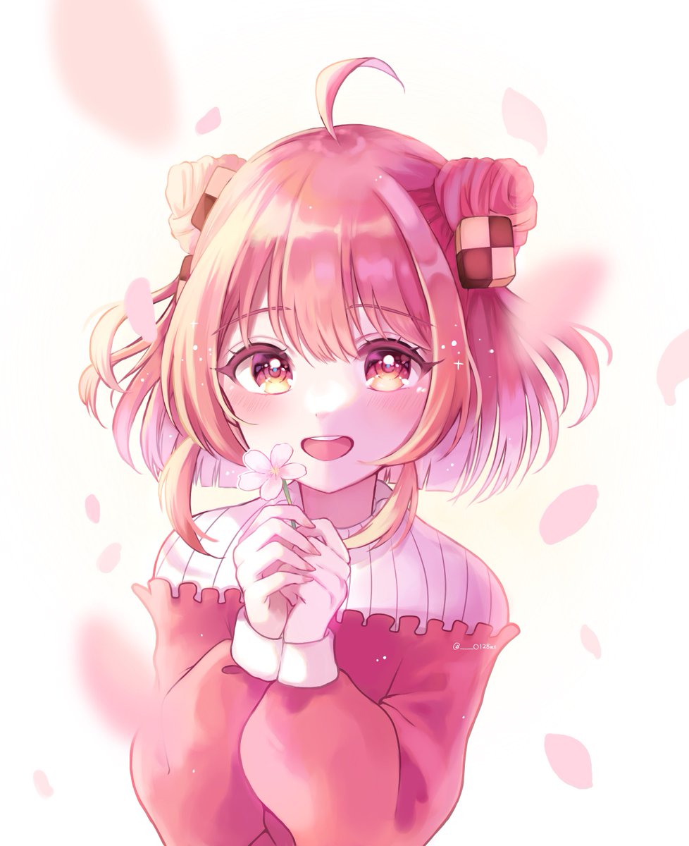 桜とのあさん🌸 #からぴち #カラフルピーチ素材