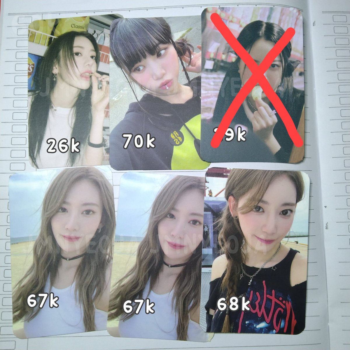 wts lfb ph | indo claims
> prices in idr ÷ 255 + fees tbf
> 5 claimers to push
> feta once shipped out, payo
t. kep1er itzy chaehyun youngeun lia ryujin chaeryeong yeji yuna stayc sumin sieun ive leeseo gaeul twice nayeon newjeans dani hyein minji haerin hanni lesserafim