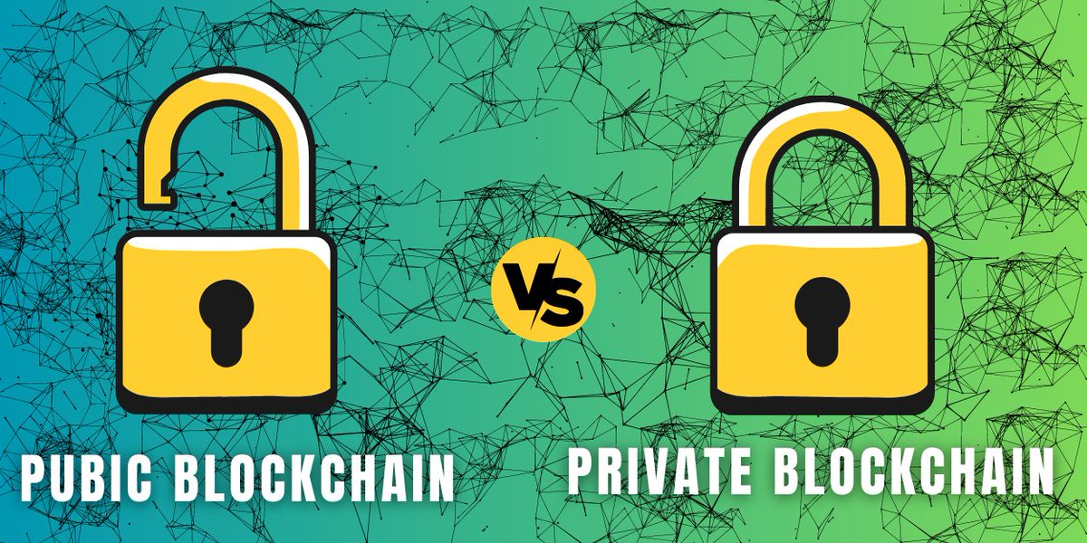 Sustainablemeta's tweet image. What is the difference between a private and public blockchain?
A private blockchain is owned and operated by a single entity, while a public blockchain is open to anyone to join and participate in the network.
#privateblockchain #publicblockchain