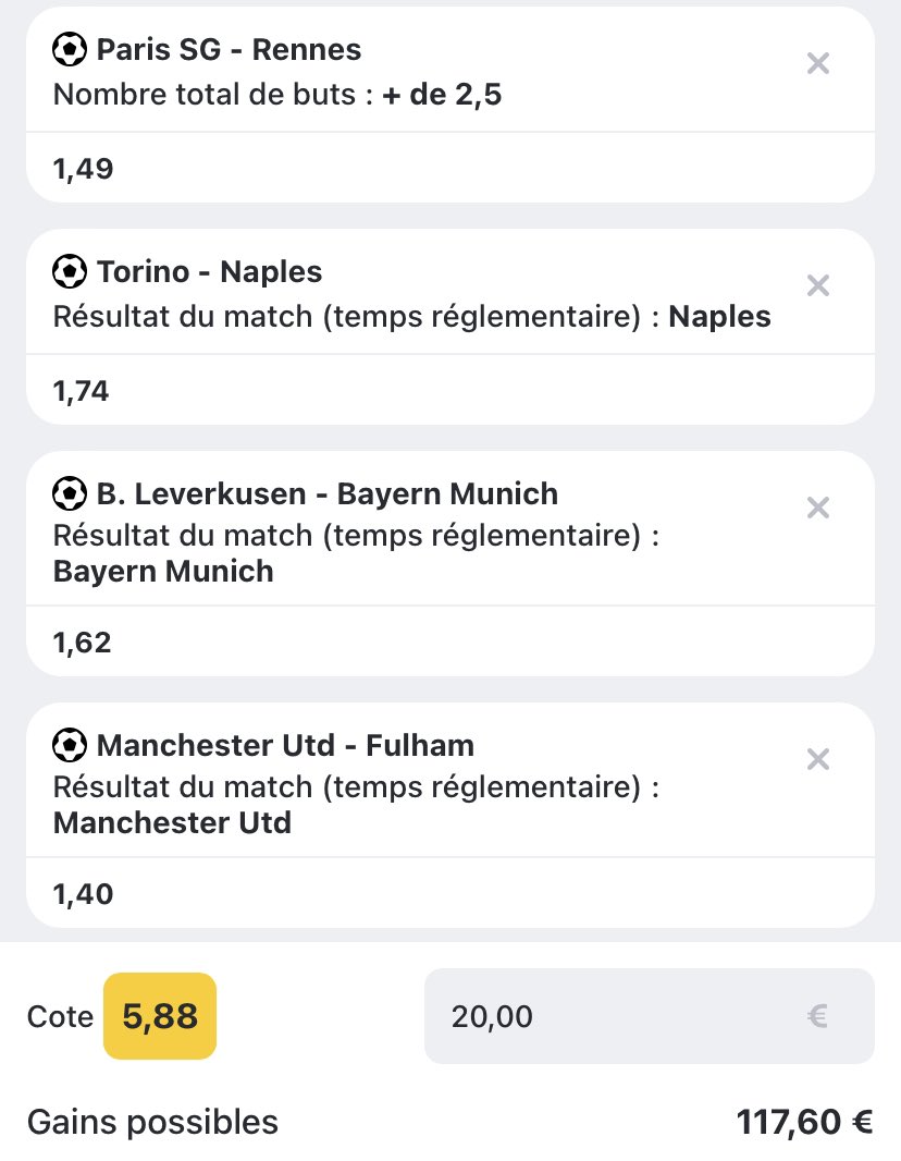 maxxpronos's tweet photo. COMBI FOOT @5,88 💪🔥⚽️🚀

PRÊTS POUR LE BACK TO BACK ? 🤑

RT ♻️ &amp; FAV ❤️ SI TU SUIS ✌🏼

#TeamParieur https://t.co/7q0Tma2HQv