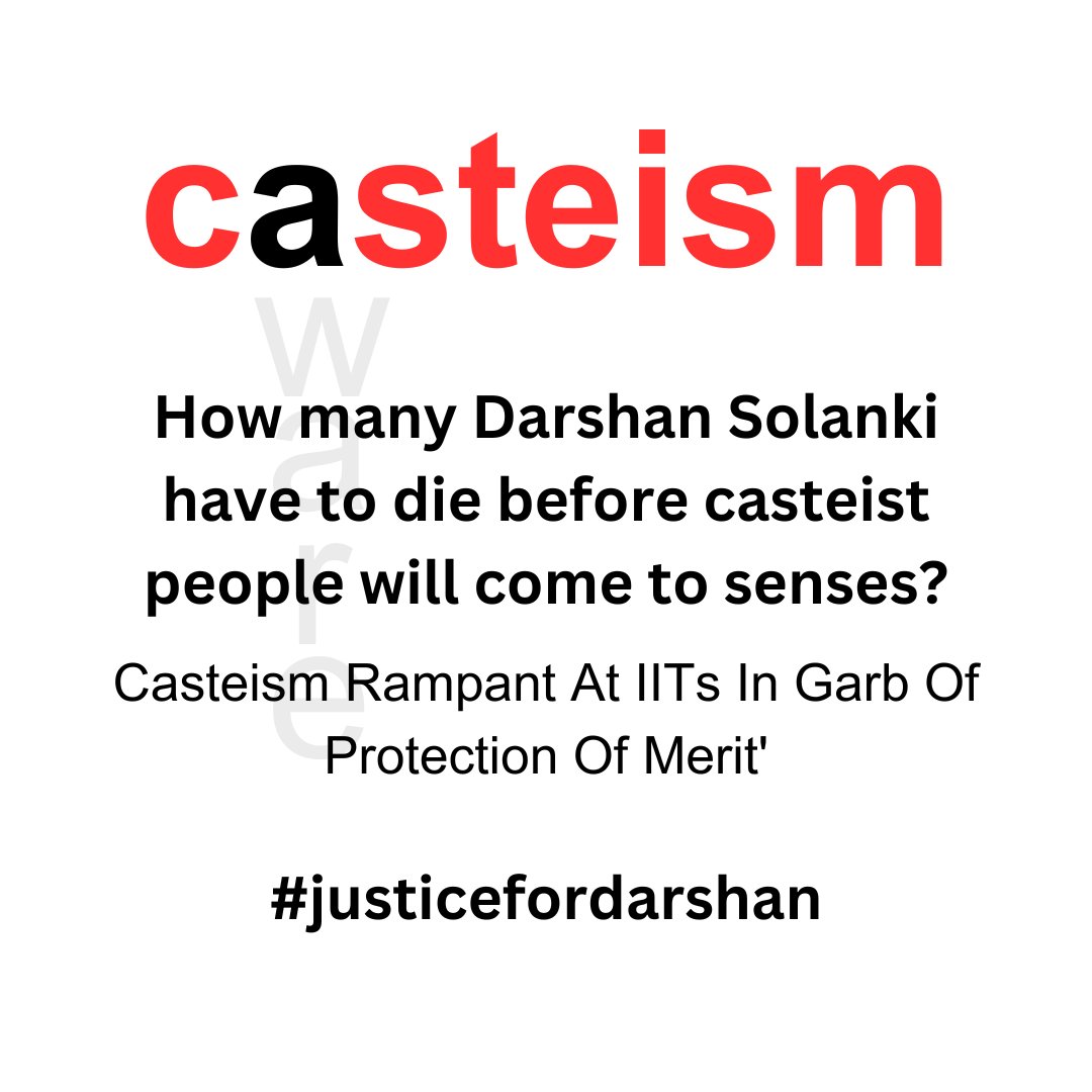 diss_cremation's tweet photo. Casteism in IIT Bombay's Investigation of Darshan Solanki's Tragic Incident 

Read our blog, link in bio: https://t.co/nCeN7JdWPV

Darshan Family on the case: https://t.co/jLiUrIgrxC

#iitbombay @AmitShah @narendramodi 
#justicefordarshan #casteism #dalitlivesmatter #dalit https://t.co/SG9r5h1ZhN