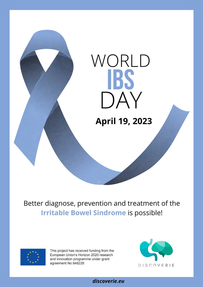 In 1⃣ month it will be #WorldIBSDay2023
Under the 🇪🇺- funded #DISCOvERIE project 1⃣9⃣ partners work together to build knowledge and to increase #awareness of healthcare needs and best practice for supporting and implementing new personalized medicine approaches for comorbid #IBS.