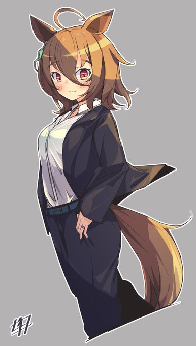 スーツのやつタキオン#ウマ娘#アグネスタキオン 