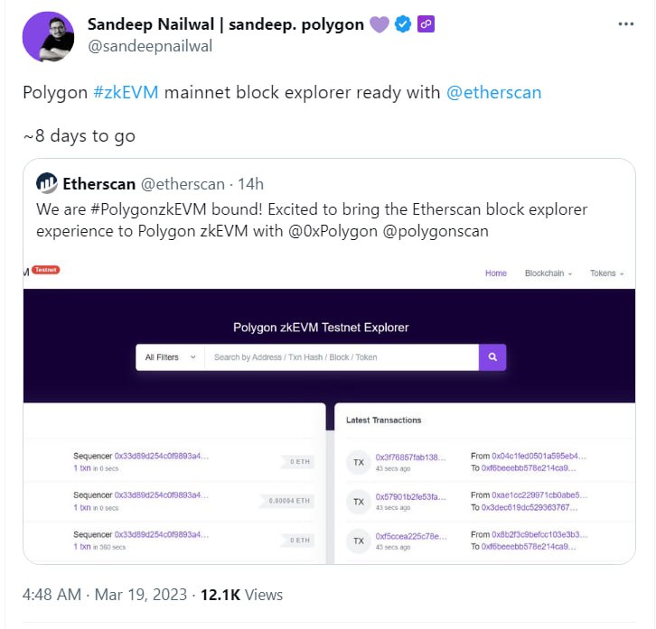 cryptolady2049's tweet photo. #polygon #zkevm, 1 week to go https://t.co/Kk58MPlvsU