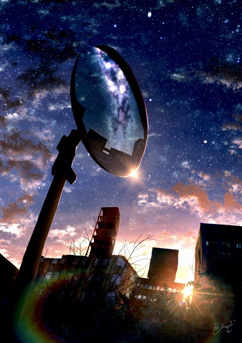 「#三億アカウントの中から私を発掘してください幻想的な夕焼けや星空を中心に描いてま」|クメキのイラスト