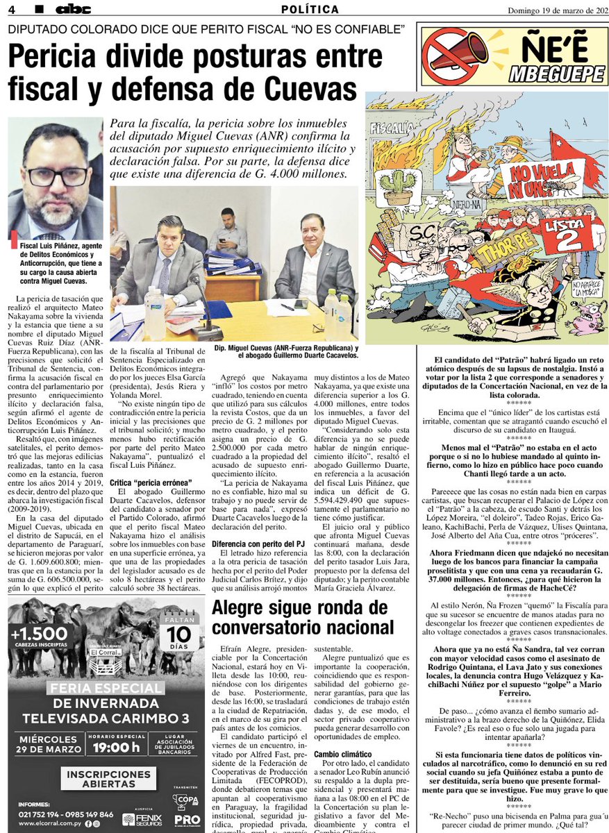 gduartcacavelos's tweet photo. La Pericia de Nakayama esta hecha para inflar costos y maquillar datos! Aquí la prueba: ¿Que clase de corral mide 250 Hectáreas? Por este tipo de datos falsos es que el perito del Poder Judicial concluyó que existe dif de más Gs. 4mil millones menos en gastos de @MiguelCuevasDip https://t.co/Pc0tOAZ0sj