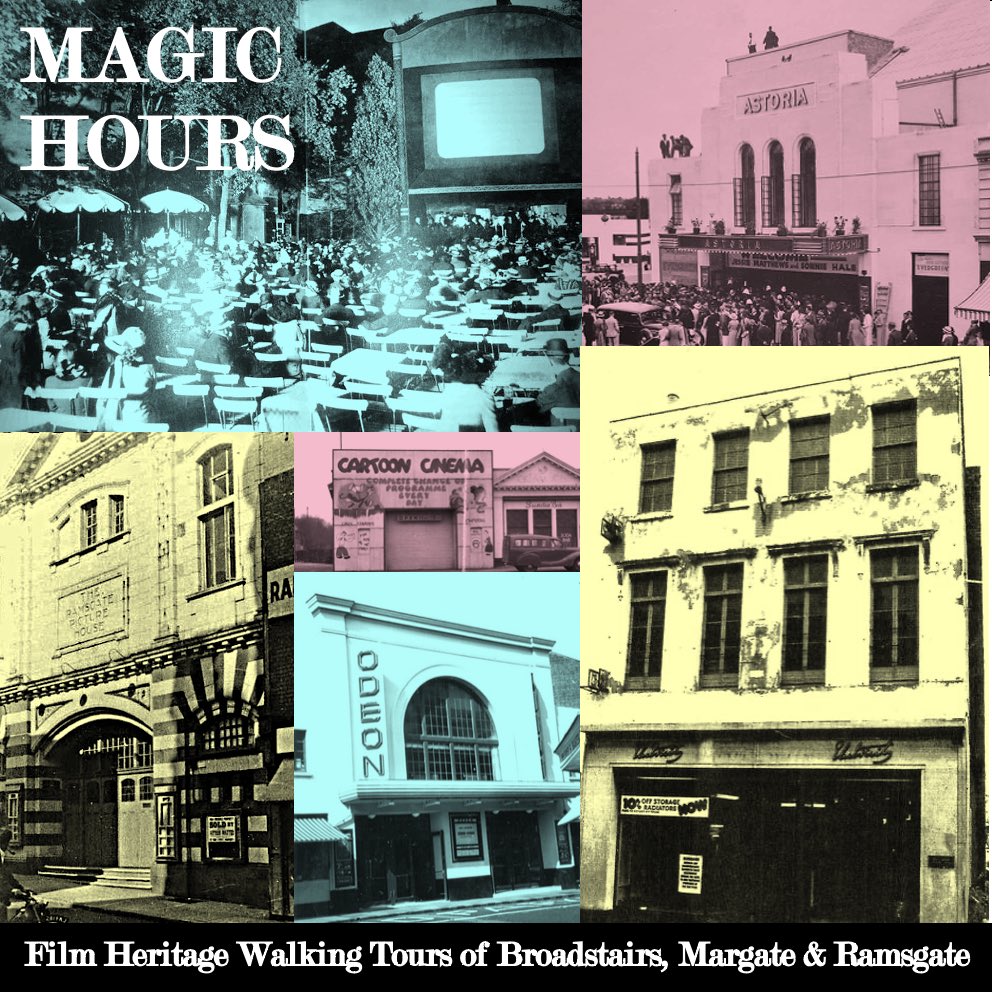 ThePalaceCinema's tweet photo. Where to watch a film in Broadstairs, Margate and Ramsgate..? We’ve counted (still counting!) nearly 40 cinemas, halls, cafes and outdoor places 1890s-today.
Please join us on a MAGIC HOURS Film Heritage Walking Tour to discover more.
#magichours
🎟 https://t.co/ixFkXtrBo9 https://t.co/Xrheg1aSmx
