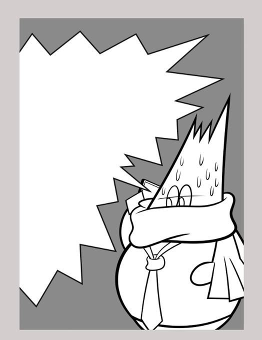 久しぶりにデジタル作画でデス・クワーカー君描いてる。タブレットペンで指が痛いどんす。 #THE残業 