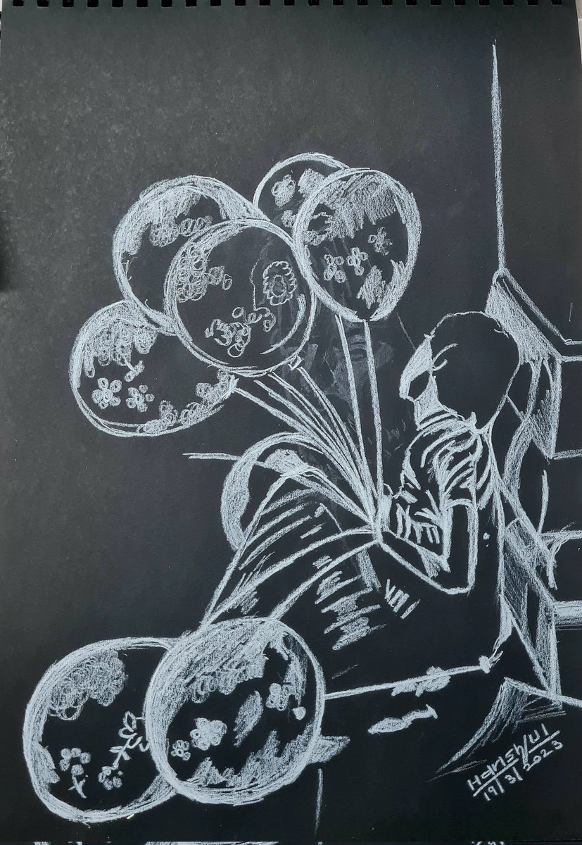 HarishvijiArtm1's tweet photo. #A #Girl #Ballonselar #Freehand #Drawing #Blacksheet #Whitepencil #Artwork https://t.co/xxutMP8Gw3