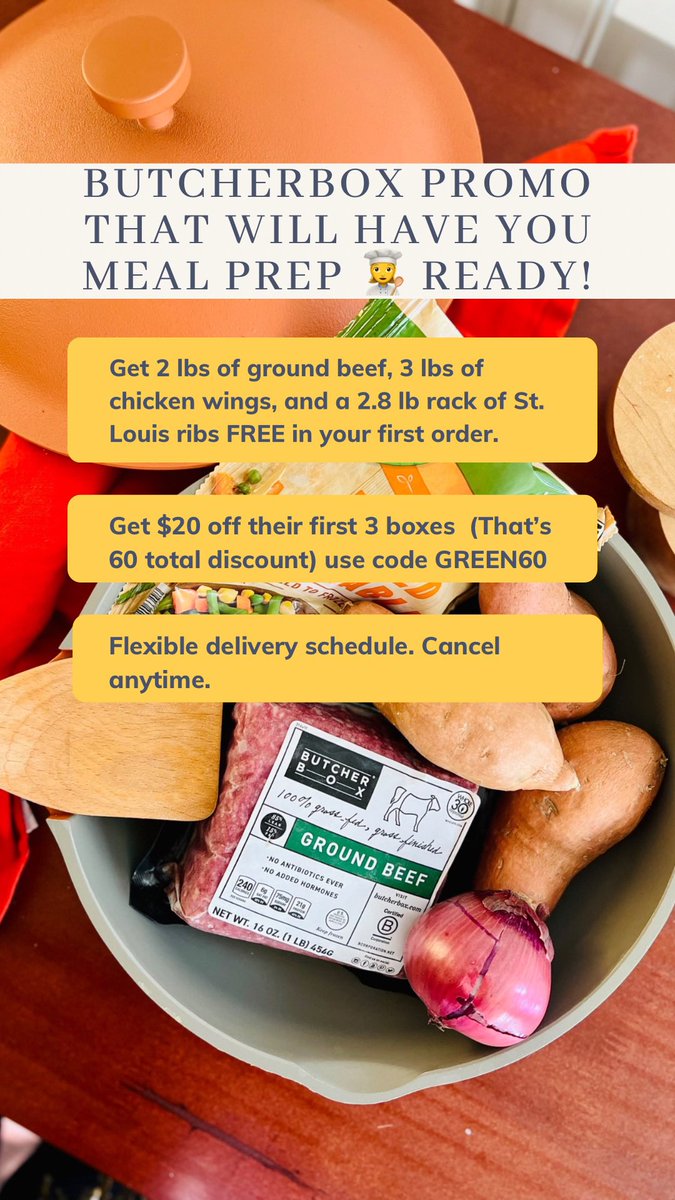 sundaymealprep1's tweet image. Start cooking &amp;amp; saving with this  Butcherbox promo! ➡️ butcherbox.pxf.io/c/3019404/1467…

#butcherboxpartner