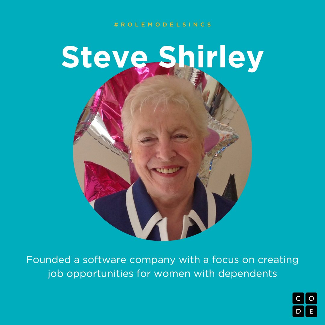 codeorg's tweet photo. A #WomensHistoryMonth icon, Steve adopted her nickname when company letters signed using her real name (Stephanie) were not responded to. Her team's projects included programming Concorde's black box flight recorder. #RoleModelsinCS https://t.co/BmXKUa0N8e