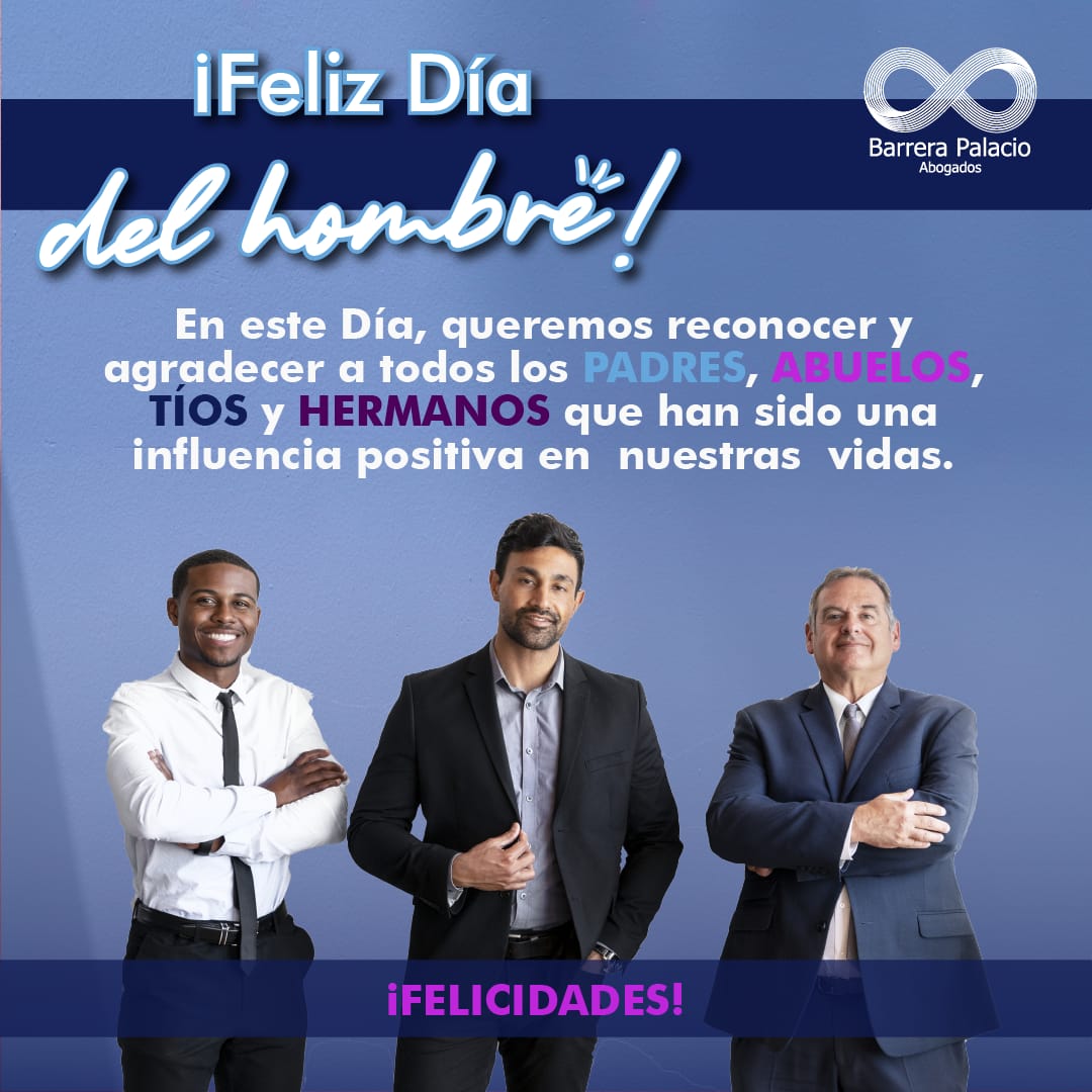 Feliz #DíaDelHombre 🧔‍♂️

Les desea #EquipoBPA

#DíaInternacionalDelHombre #HombresColombianos #MasculinidadPositiva #SerHombreEnColombia #HombresConPropósito #HombresSaludables #HombresConscientes #HombresResponsables #BarreraPalacioAbogados #EstiloBPA