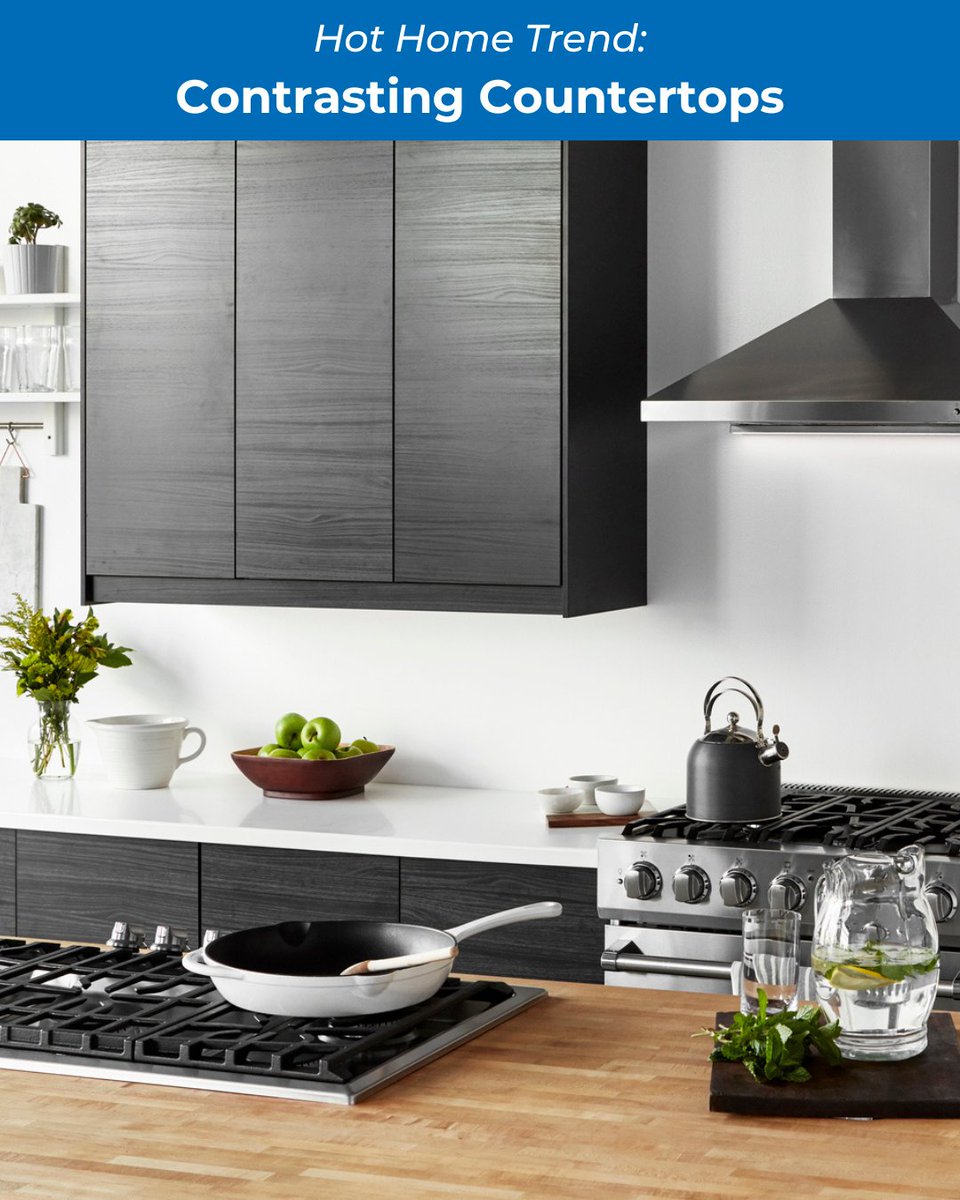 nardotrealtor's tweet photo. Mixing and matching in the kitchen goes beyond fixtures and faucets. Discover how homeowners are incorporating contrasting countertops in their kitchen renovations. https://t.co/2uHFsIDoU8 https://t.co/lGRugWSRFW