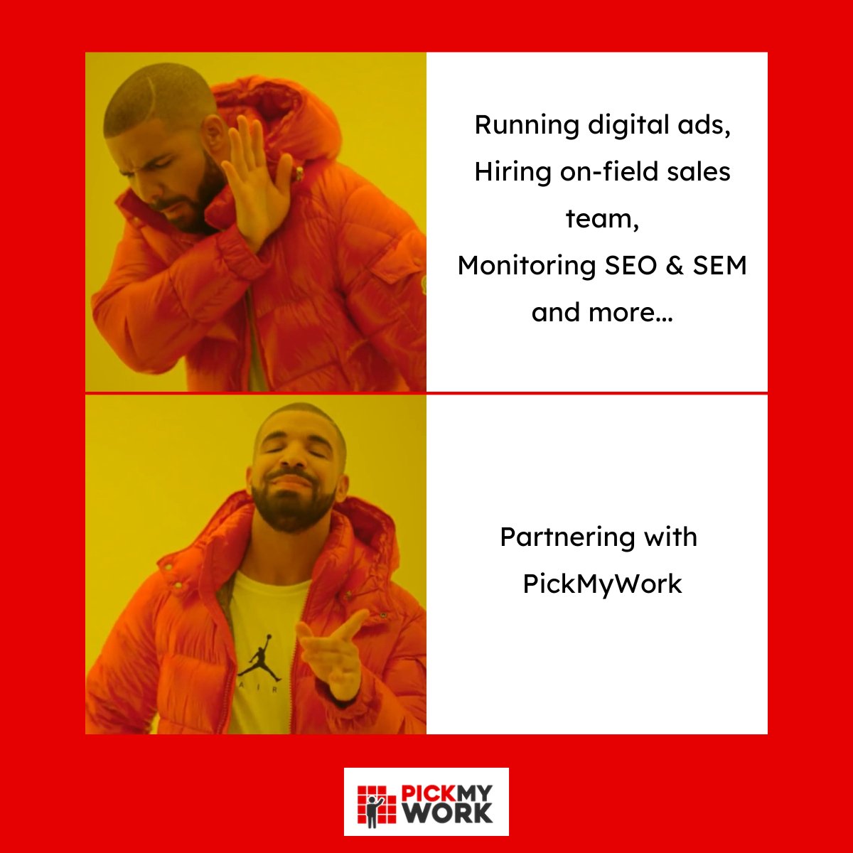 work_pick's tweet photo. Even the 99th tweak on your Ad campaign didn't work? With us, you can permanently reduce your CACs and digital product sale nightmares.
To know more visit: https://t.co/idDQkQHnyl
#pickmywork #b2b #merchants #fintech #gigworkforce #gigeconomy #scaleyourbusiness https://t.co/MYhCzbDI1k