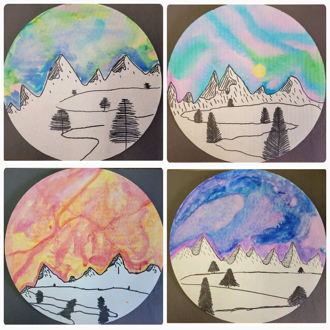 steam_TVLS's tweet photo. 4th graders are completing their watercolor landscapes.  They are all so unique and different when you look at the details!  
#wearetuskyvalley
@TVTrojans https://t.co/ItZWKWrBrb