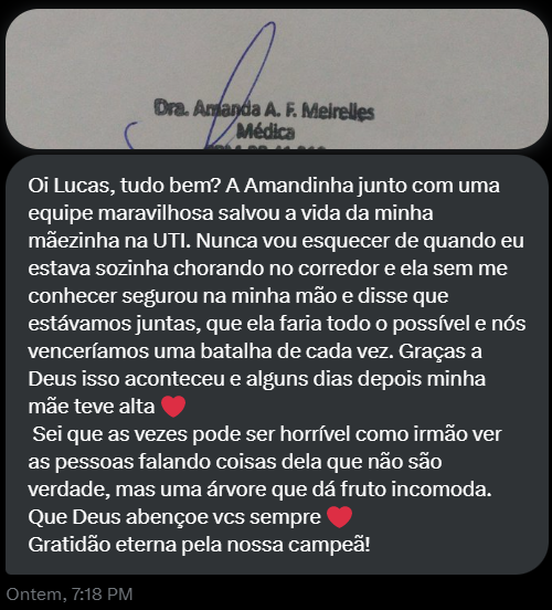 MeirellesLucasA's tweet photo. Recebi esse depoimento da Ana.
Momentos assim que aquecem o meu coração e que tenho orgulho da minha irmã.💙💙 https://t.co/hqwVWRoBZZ
