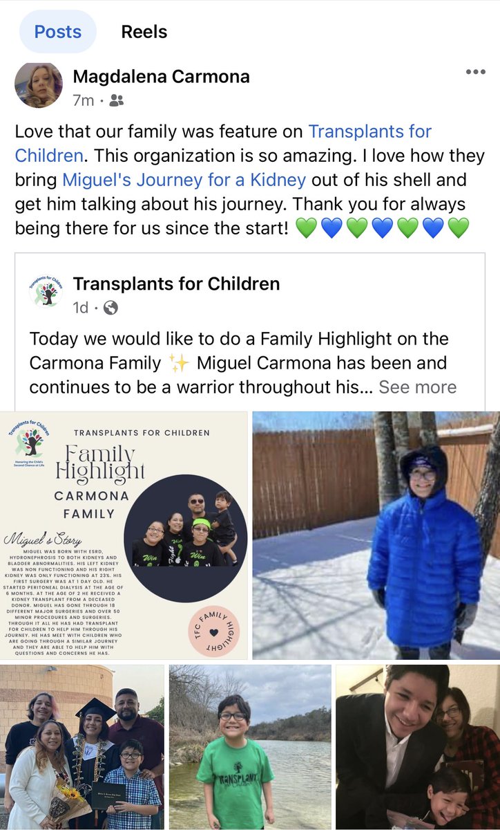 Miguelskidney's tweet photo. Love that our family was feature for @TFCSATX  This organization is so amazing. I love how they bring Miguel's Journey for a Kidney out of his shell and get him talking about his journey. Thank you for always being there for us since the start! https://t.co/D7CWevpgt3