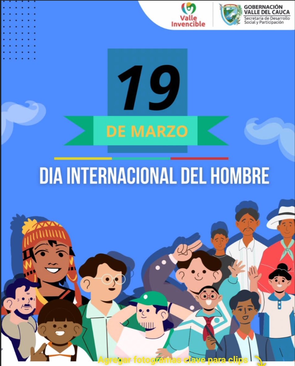 Desde la secretaría de #DesarrolloSocial conmemoramos el #DíaDelHombre. Hoy destacamos el mejoramiento de las relaciones de género, además, las contribuciones positivas de los hombres en la sociedad y nuestras familias💙💚🧡

<a href="/KarenRadaRmirez/">karen Rada Ramirez</a>
<a href="/gobvalle/">Gobernación Valle del Cauca</a>
<a href="/ClaraLuzRoldan/">Clara Luz Roldán González</a>