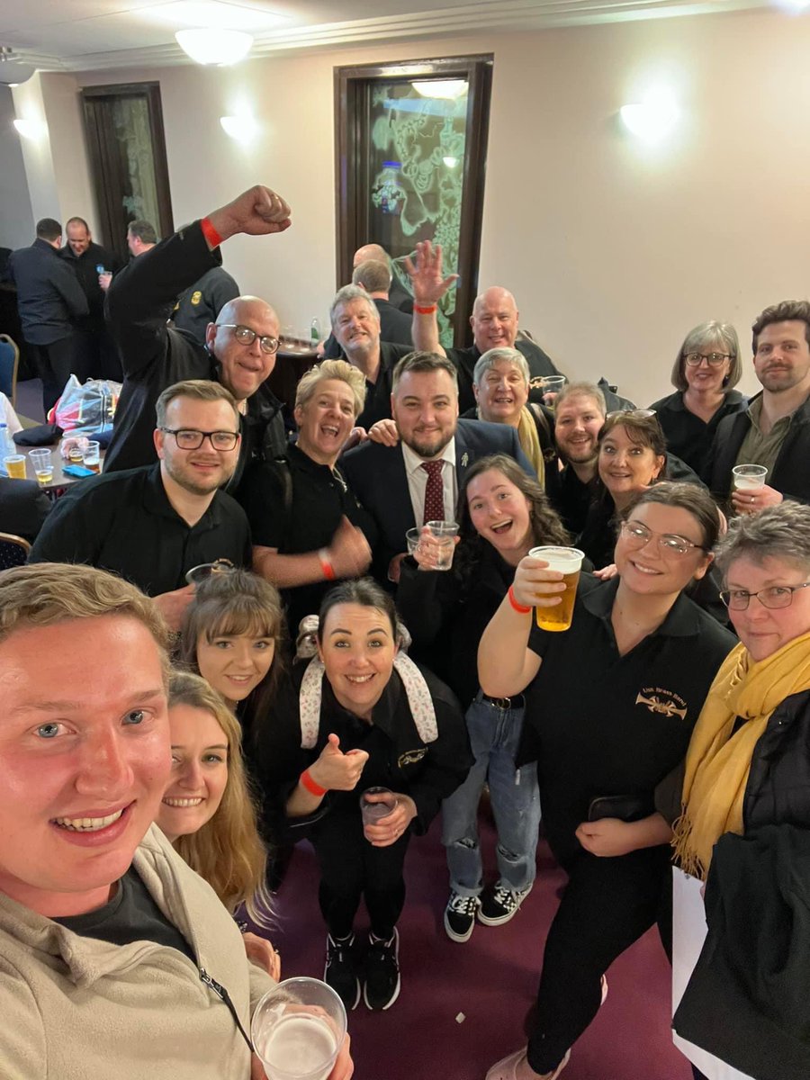 Really proud of <a href="/UskBrassBand/">Usk Brass Band</a> yesterday. Unfortunately it was far from our best performance, but a great result.  This was a very tricky piece for the band, but one that made us better for attempting it. Congratulations to <a href="/AberBoroBand/">AbergavennyBoroBand</a> and Newport who will represent Wales.