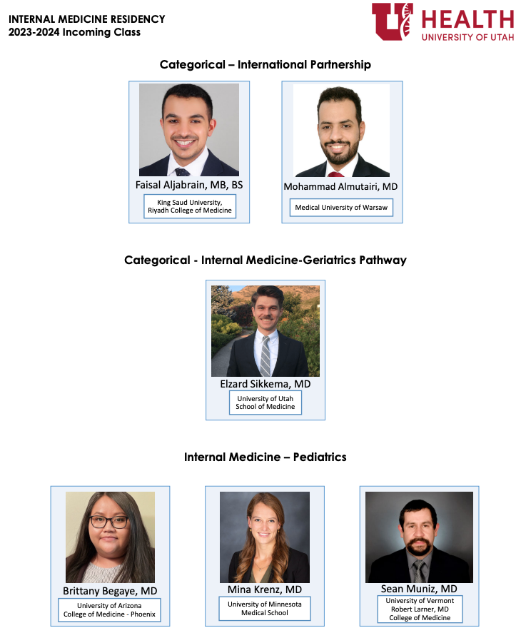 We are so excited to welcome our incoming intern class in June! Big things to come out of this amazing group! <a href="/UofUInternalMed/">University of Utah Department of Internal Medicine</a> #MedicineElevated