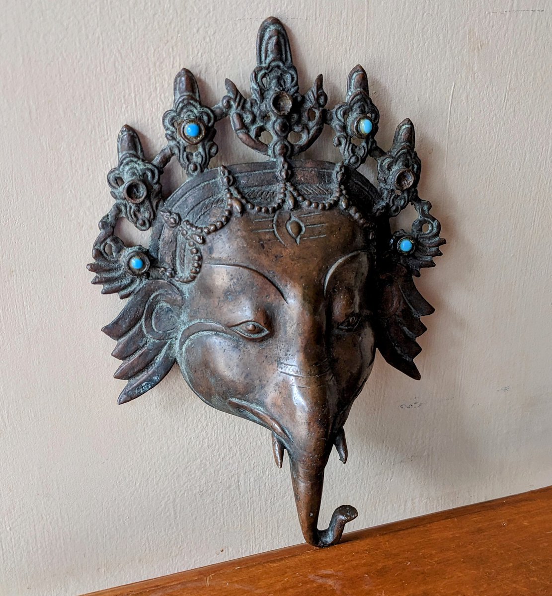 Isn't he beautiful?!  I believe that Karma brought me this piece.  I didn't know who he was when I purchased him, I just loved him.  His face, his patina, his size...everything about him!  The next night my streaming service that knows me so well🙂, suggested a