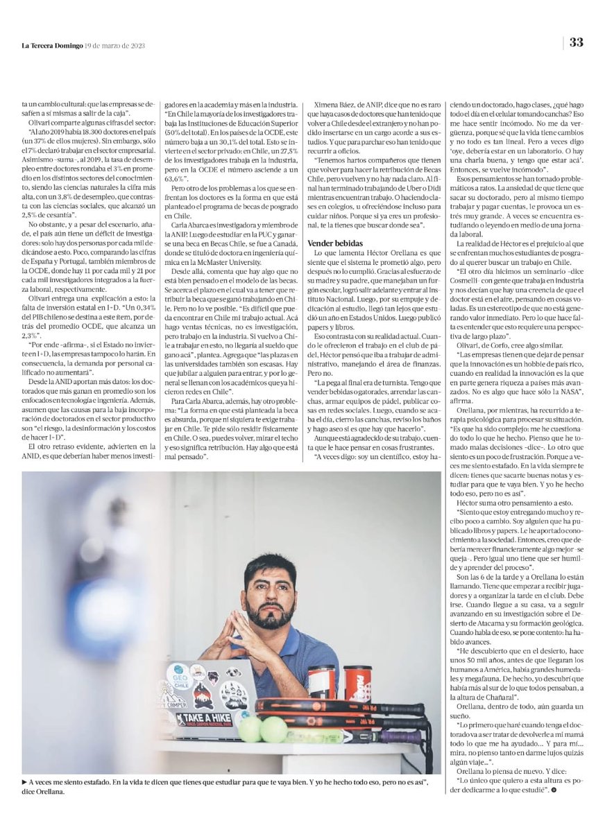 comisionbecas's tweet photo. Nuestra vocera @karliverits en @latercera:“La forma en que está planteada la beca es absurda, porque ni siquiera te exige trabajar en Chile. Te pide sólo residir físicamente en Chile. O sea, puedes volver, mirar el techo y eso significa retribución. Hay algo que está mal pensado” https://t.co/7uryeA8aqU