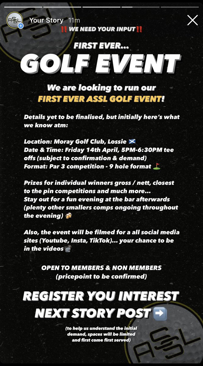 ASSL Golf tweet media