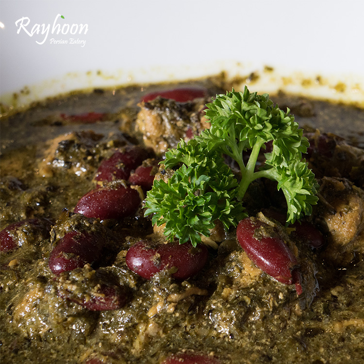 How have you bean?? 😋 Ghormeh Sabzi features red kidney beans and chunks of beef slow-cooked in this classic stew with seven herbs &amp; the aroma of dry lemon.

#learnpersian: Man giâhkhoram (man gee-âh-khor-am) means I’m a vegetarian (we have veggie options too!)

#persian #burlon